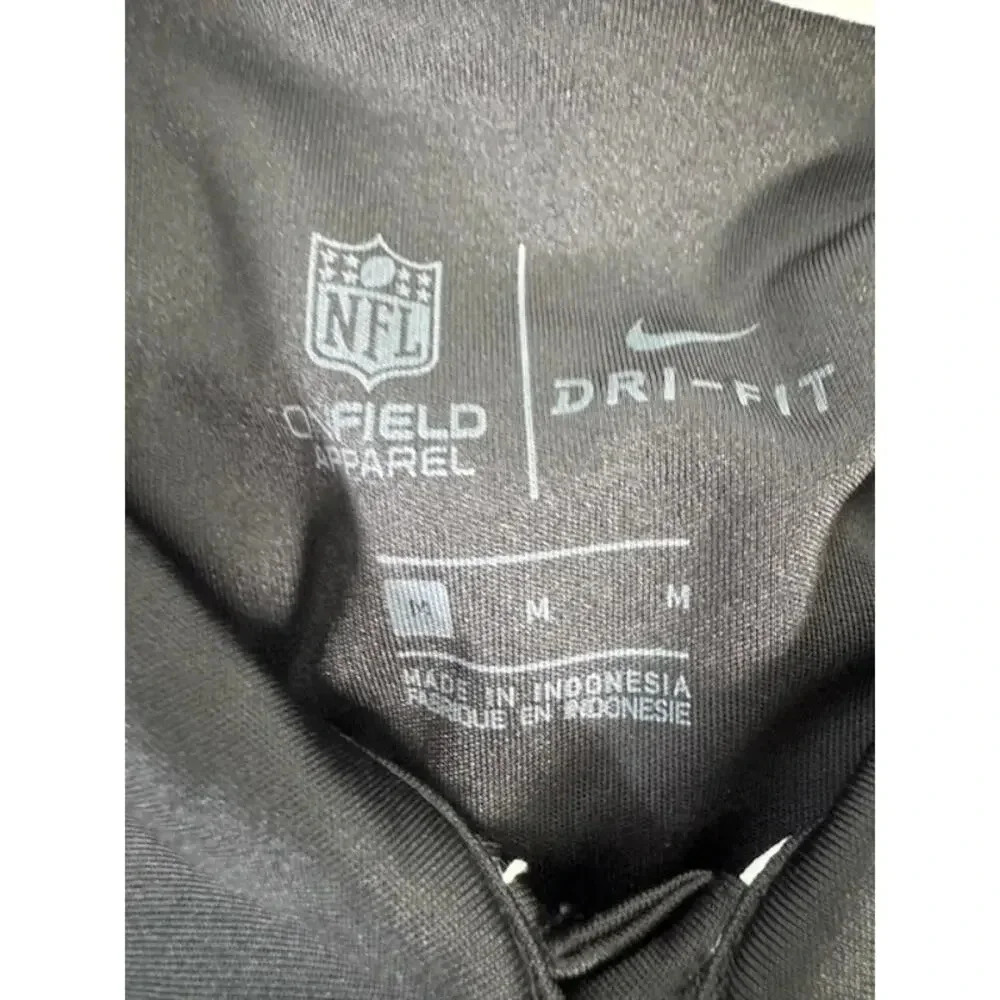 NEW Nike Oakland Raiders Sideline Performance Polo Striped Shirt Gray Mens M - Picture 3 of 11